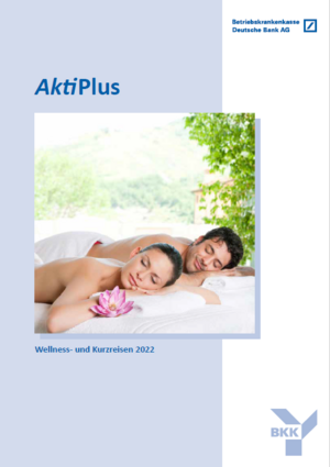 Broschüre AktiPlus - Wellness- und Gesundheitsreisen 2022, Cover: Paar bei Massage