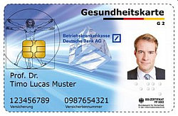 Gesundheitskarte der Betriebskrankenkasse Deutsche Bank AG